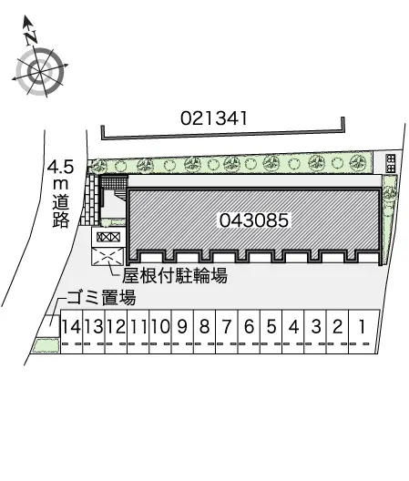 ★手数料０円★箕面市今宮　月極駐車場（LP）